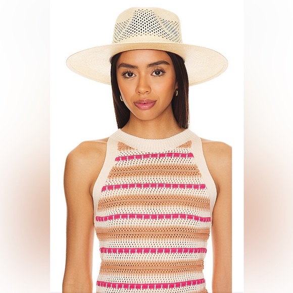 BRIXTON
JO PANAMA STRAW
RANCHER HAT Color: Catalina Sand size S like new - Picture 3 of 16